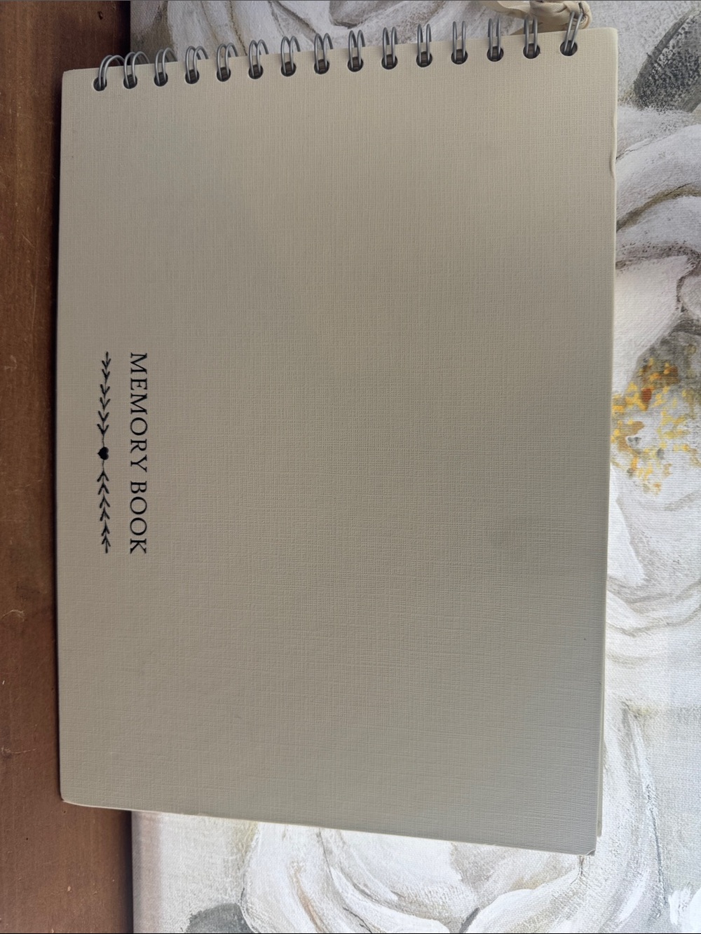 Spiral-Bound Memory Book Notebook — Cream Cover